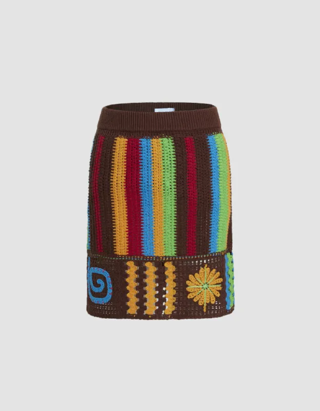 Elastic Mini Knitted Skirt sold by Urban Revivo