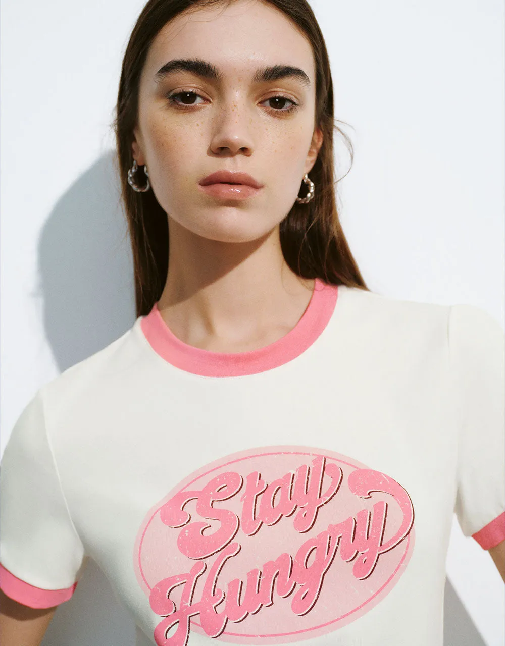 Printed Crew Neck Straight T-Shirt sold by Urban Revivo product image thumbnail 4