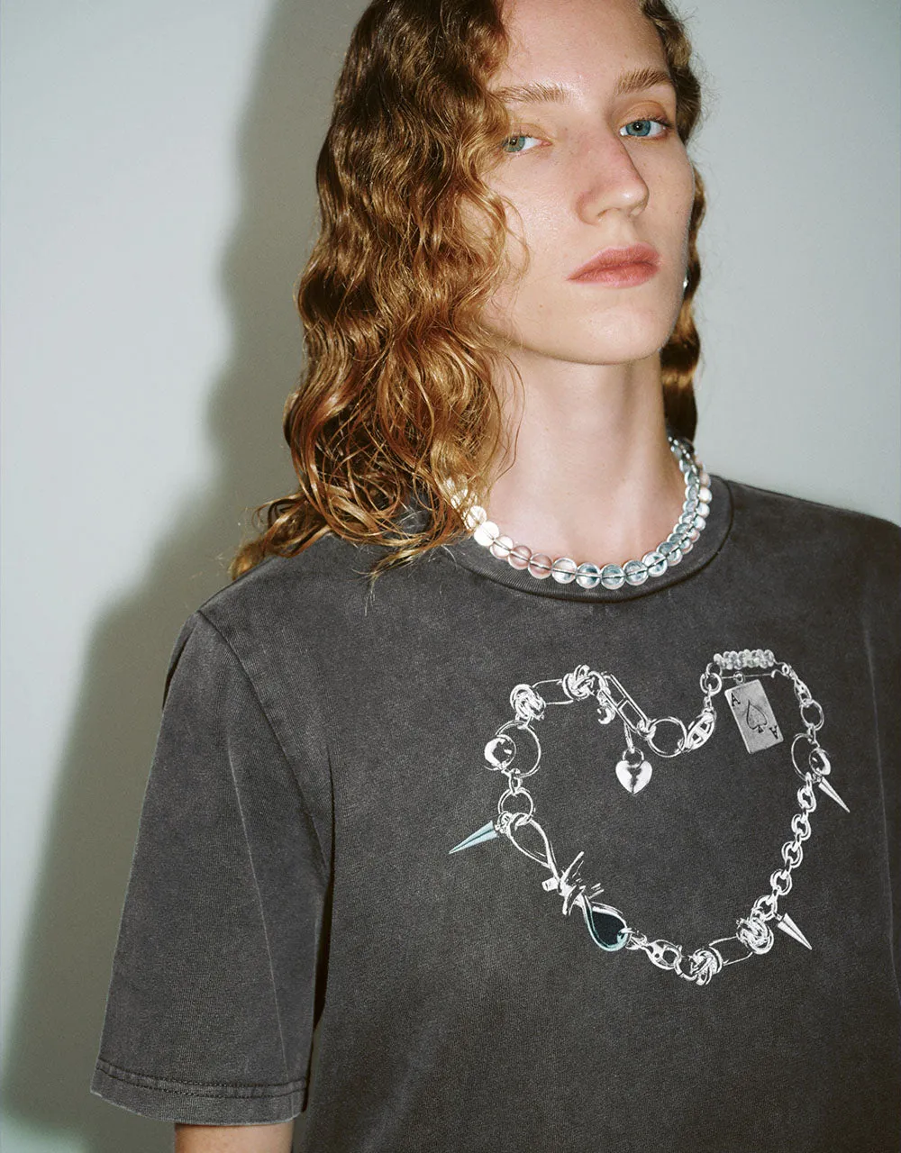 Printed Crew Neck Loose T-Shirt sold by Urban Revivo product image thumbnail 4