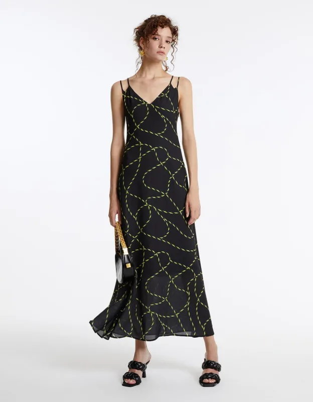 Printed Strappy Dress sold by Urban Revivo