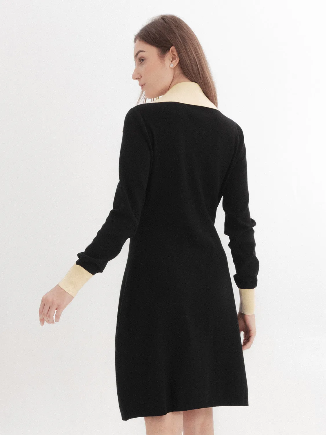 Collared Neck Skinny Knitted Dress sold by Urban Revivo product image thumbnail 4