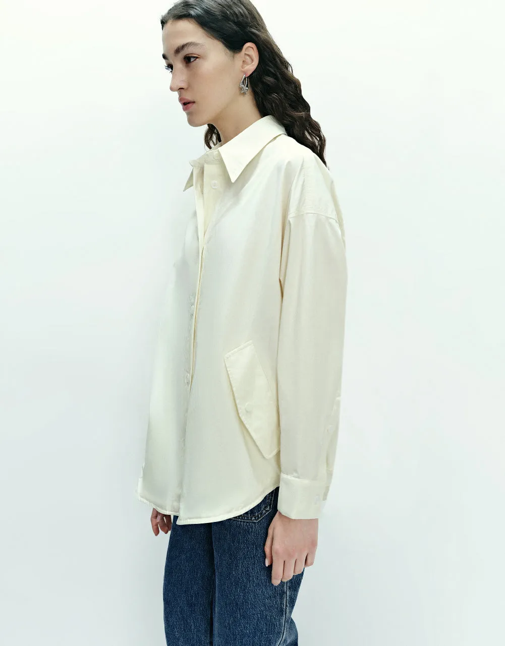 Button Up Straight Jacket sold by Urban Revivo product image thumbnail 2