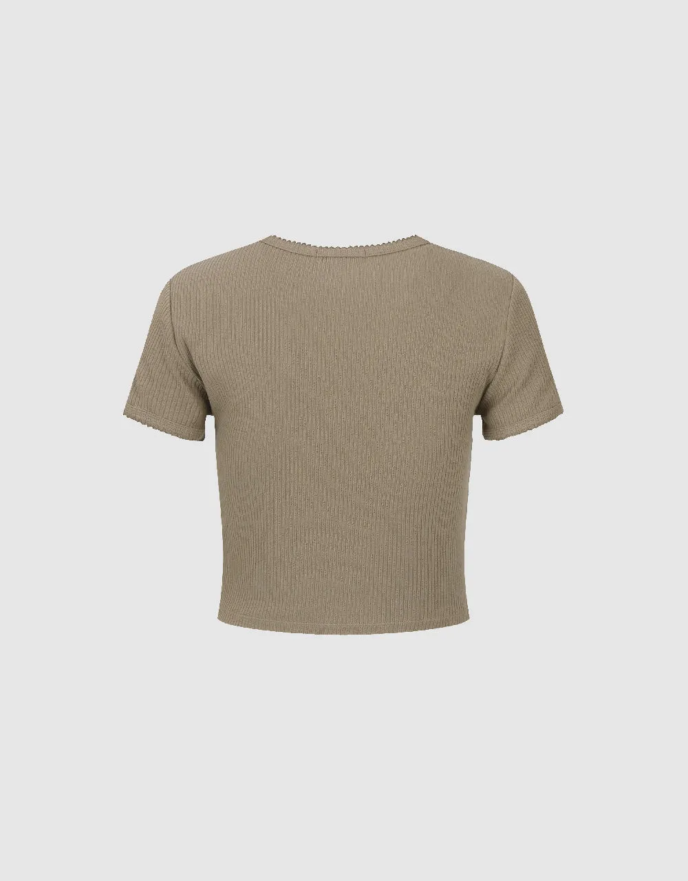 Printed Crew Neck Knitted T-Shirt sold by Urban Revivo product image thumbnail 5