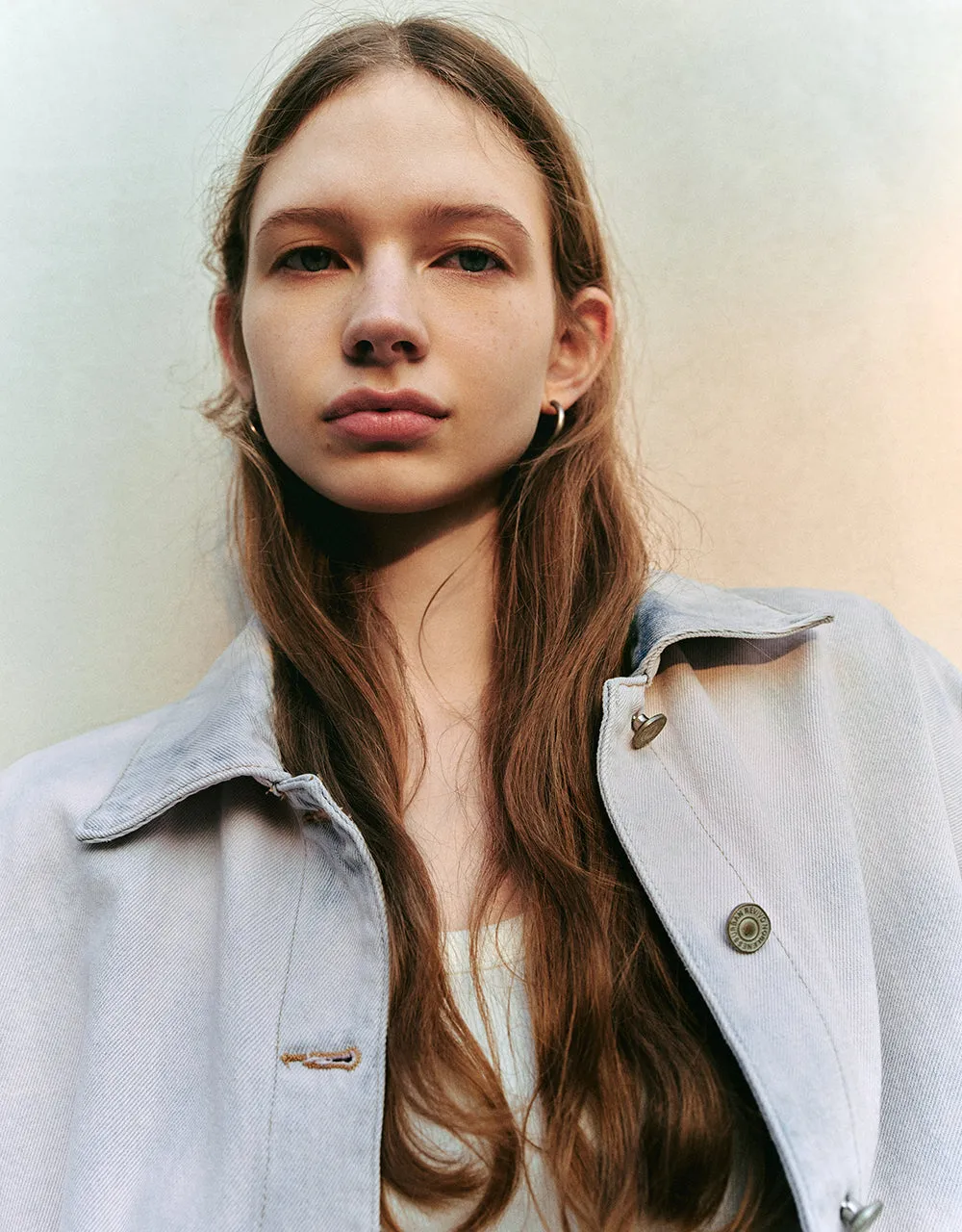 Drop Shoulder Sleeve Denim Jacket sold by Urban Revivo product image thumbnail 4