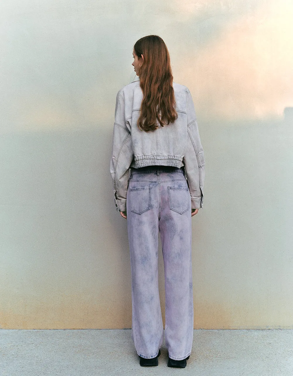 Drop Shoulder Sleeve Denim Jacket sold by Urban Revivo product image thumbnail 5
