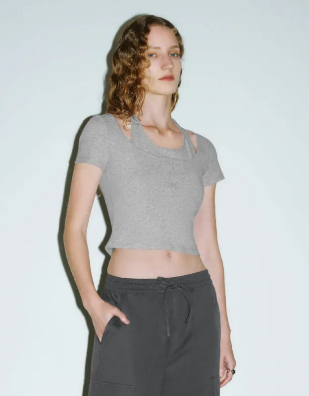 Halter Neck 2 In 1 T-Shirt sold by Urban Revivo