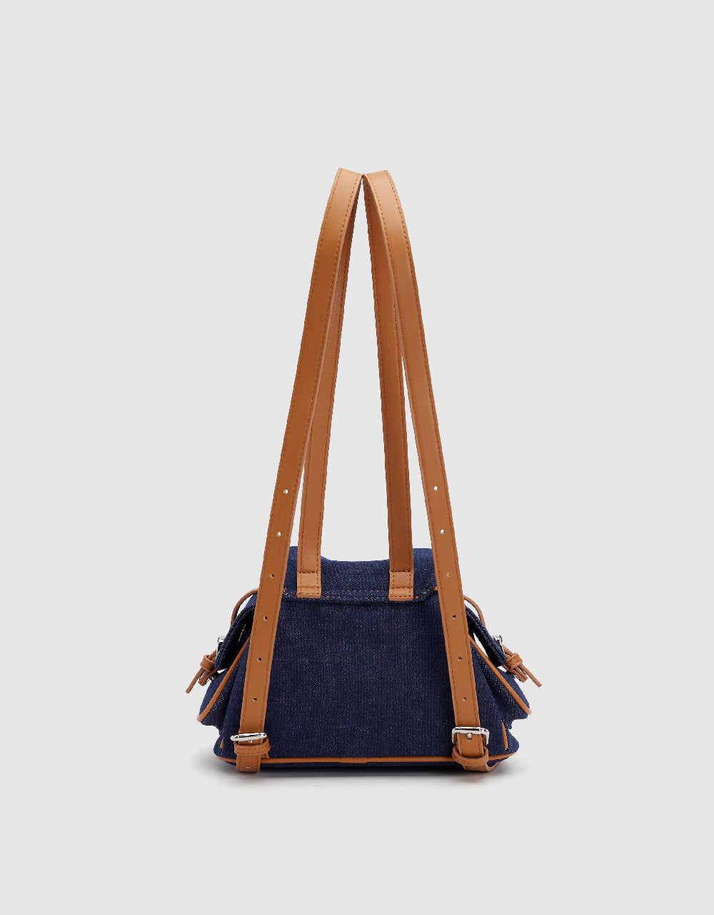 Double Buckled Denim Backpack sold by Urban Revivo product image thumbnail 4