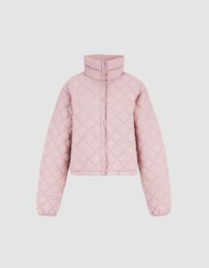 Quilted Embossed Stand Collar Padded Coat sold by Urban Revivo