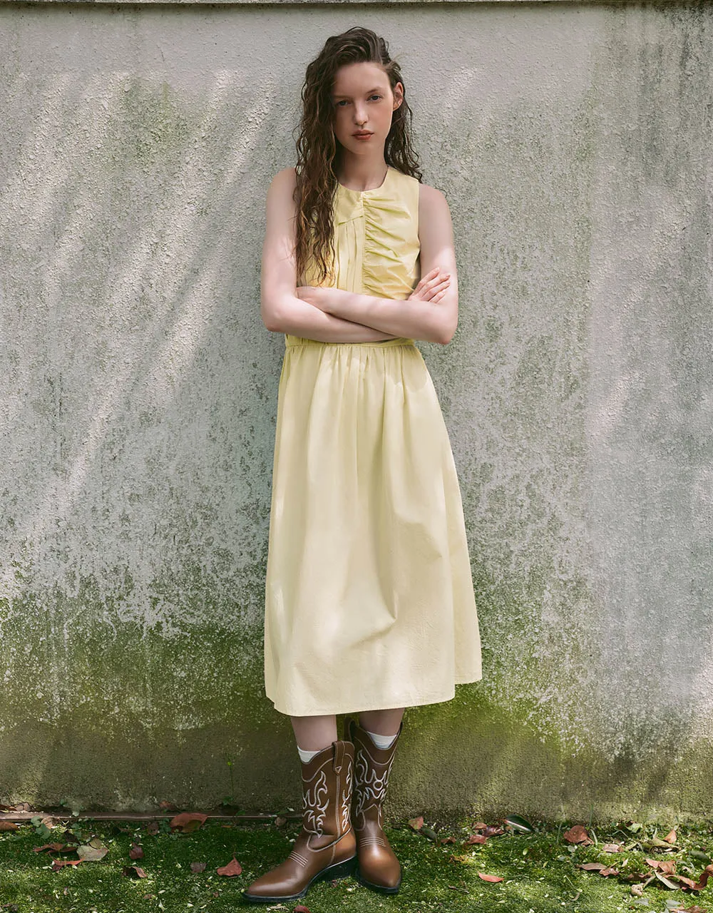 Sleeveless Crew Neck A-Line Dress sold by Urban Revivo