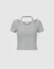 Halter Neck 2 In 1 T-Shirt sold by Urban Revivo