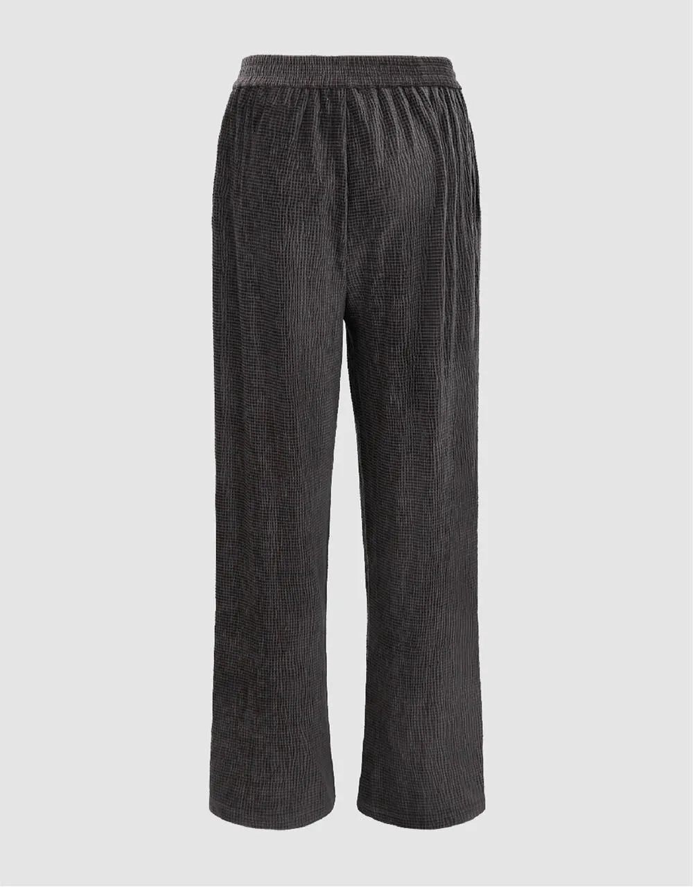 Elastic Waist Knitted Straight Pants sold by Urban Revivo product image thumbnail 3