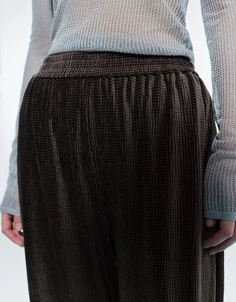 Elastic Waist Knitted Straight Pants sold by Urban Revivo product image thumbnail 5