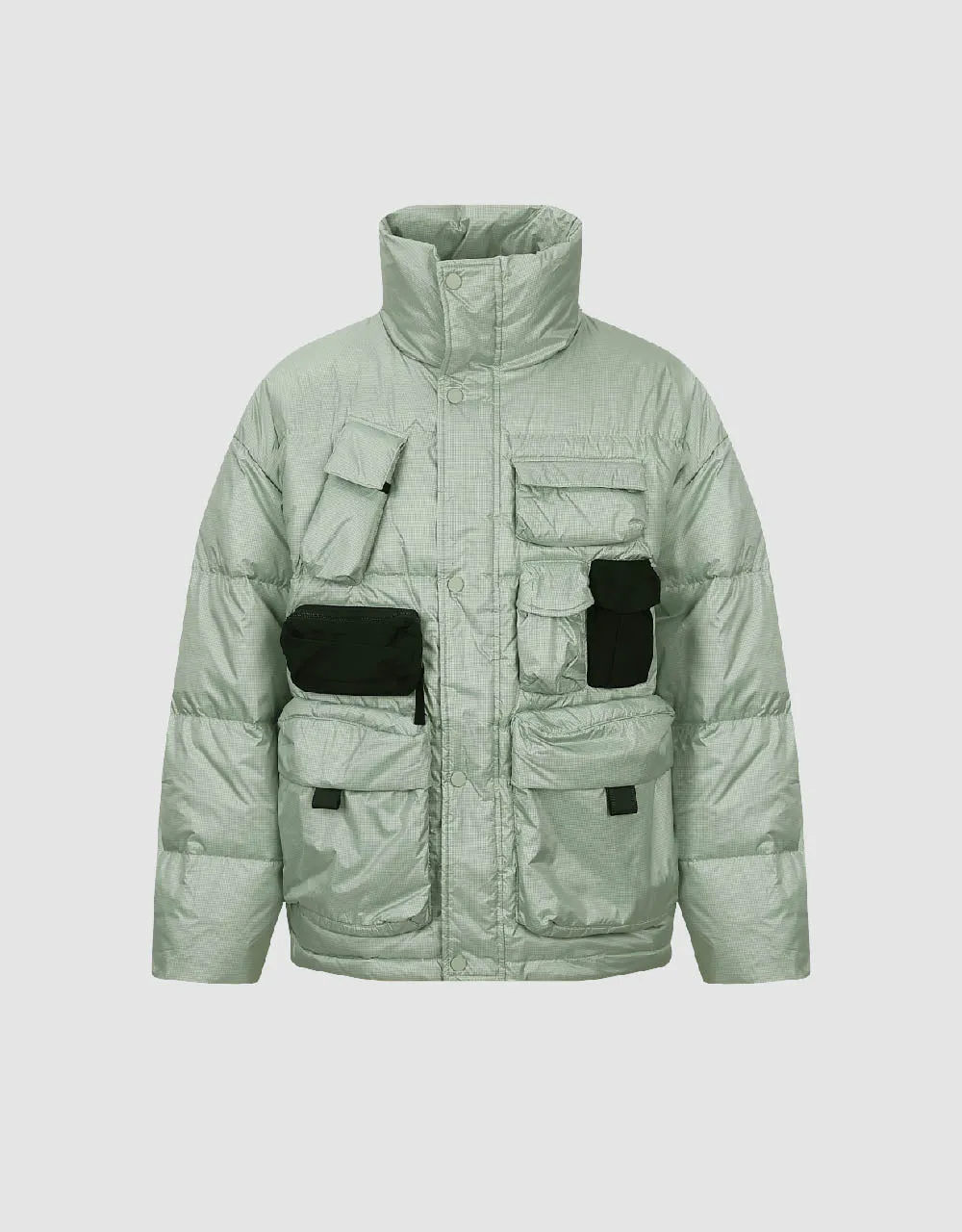 Multi-Pocket Stand Collar Puffer Jacket sold by Urban Revivo product image thumbnail 2