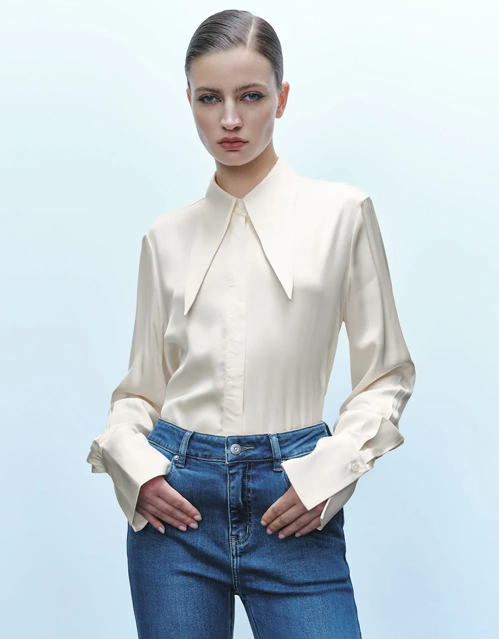 Button Up Straight Shirt sold by Urban Revivo