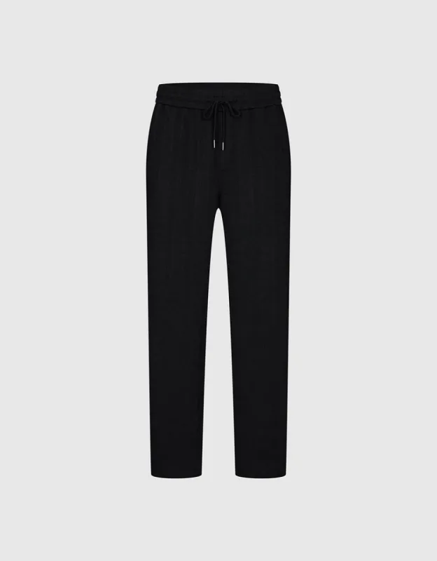 Drawstring Waist Knitted Straight Pants sold by Urban Revivo