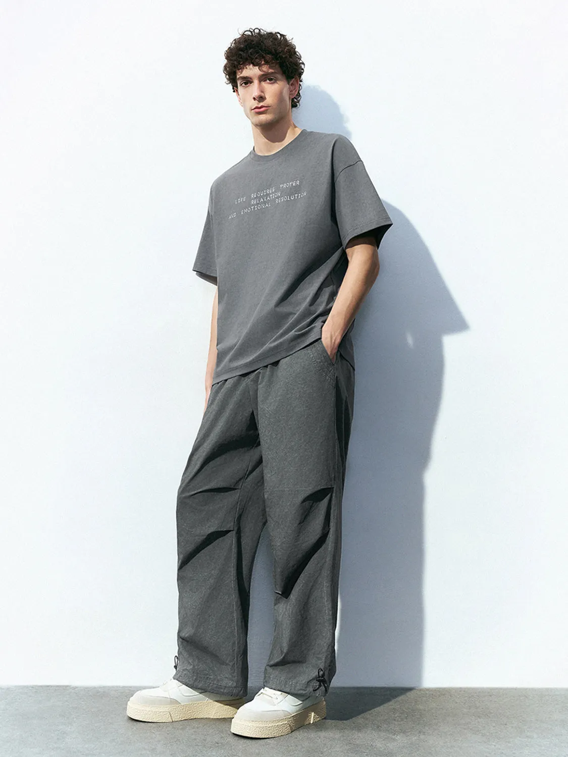 Printed Crew Neck Loose T-Shirt sold by Urban Revivo product image thumbnail 5