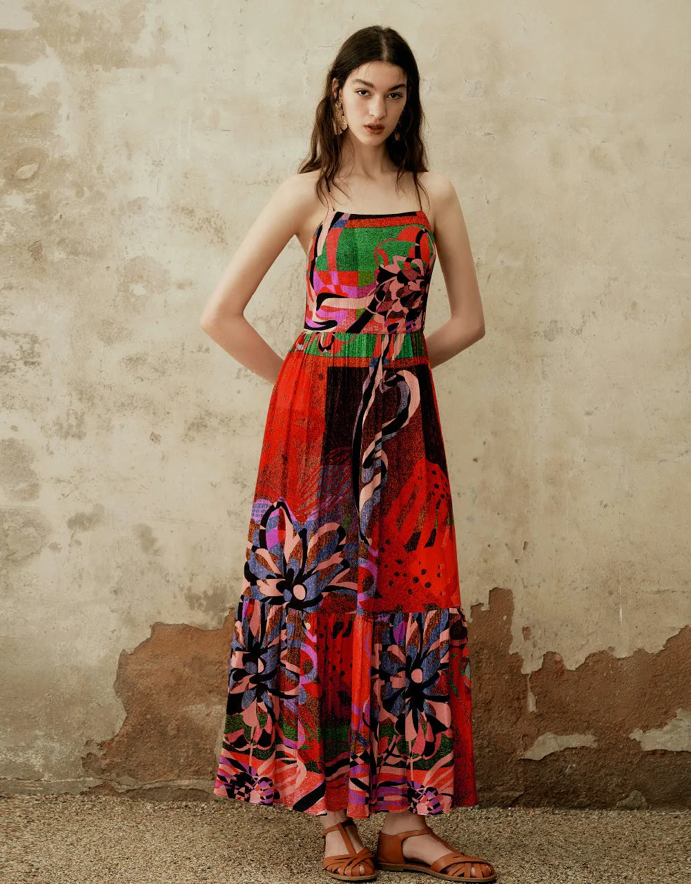 Printed Halter Neck A-Line Dress sold by Urban Revivo product image thumbnail 3