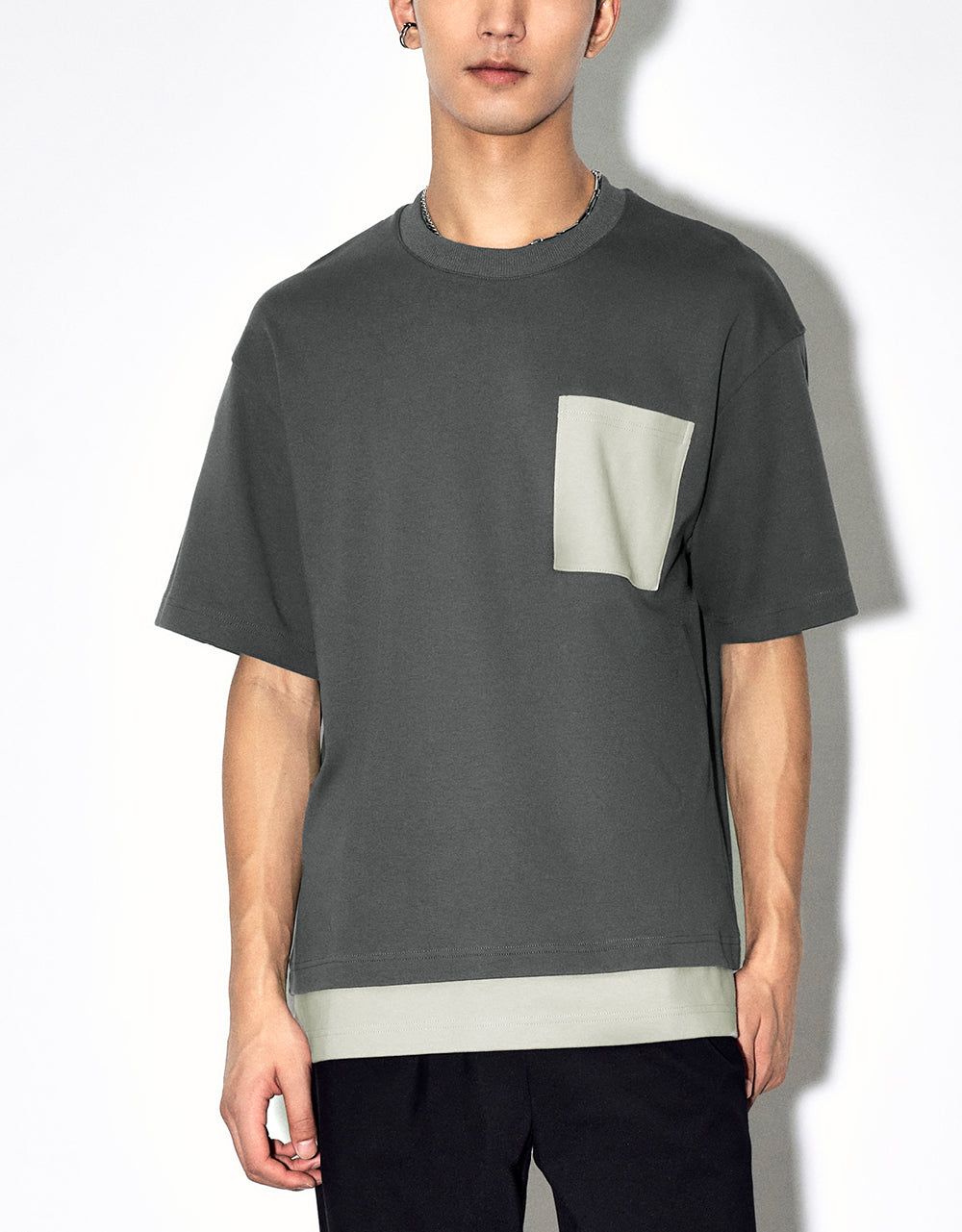 Crew Neck Straight Knitted T-Shirt sold by Urban Revivo product image thumbnail 2