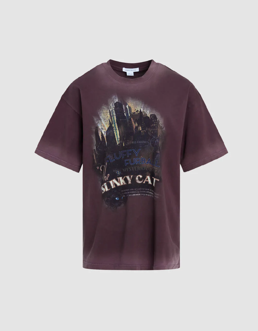 Printed Crew Neck Loose T-Shirt sold by Urban Revivo