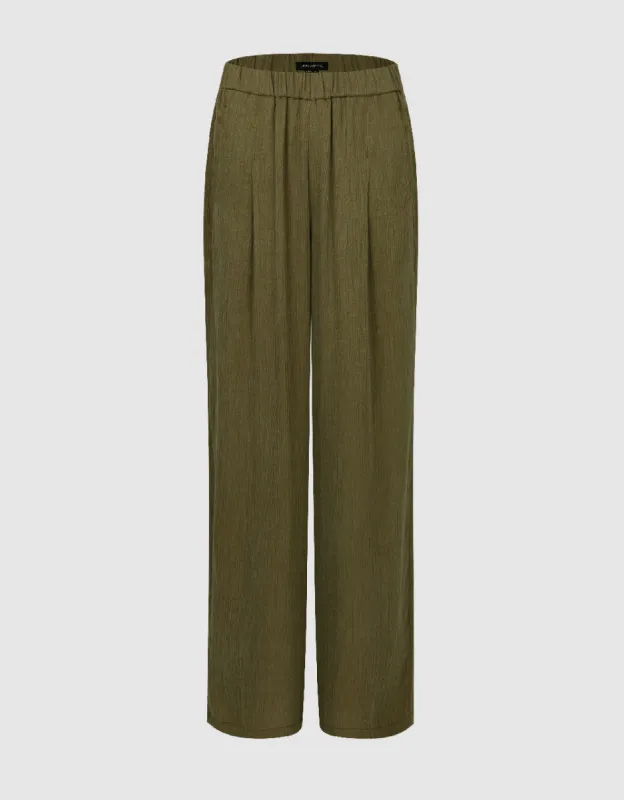 Elastic Waist Wide-Leg Pants sold by Urban Revivo