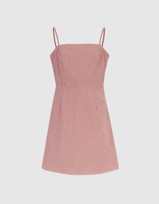 Plaid Cami Dress sold by Urban Revivo