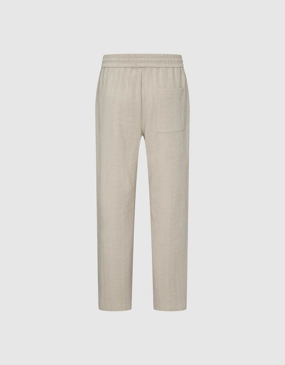 Drawstring Waist Knitted Straight Pants sold by Urban Revivo product image thumbnail 3