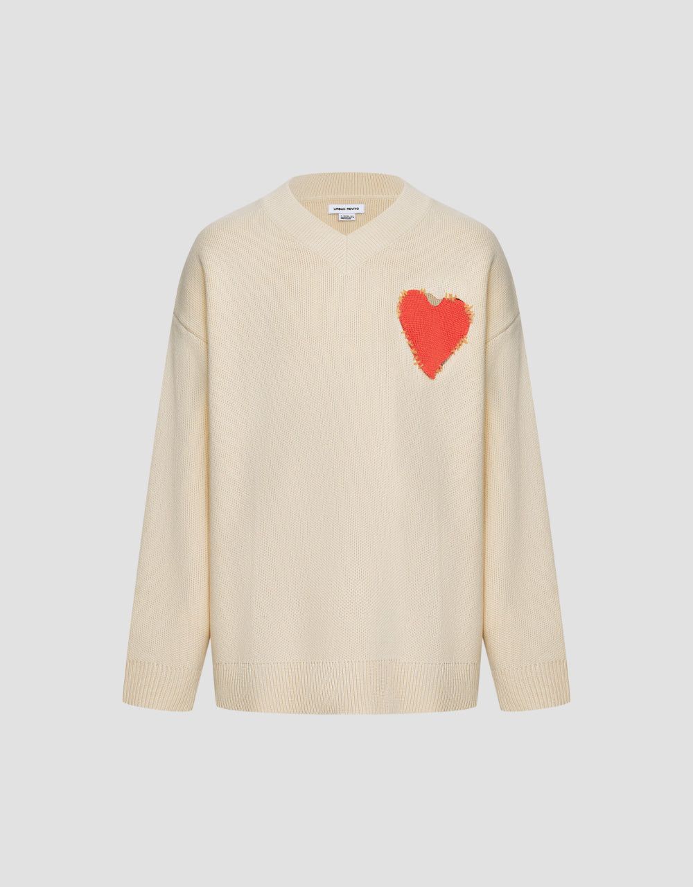 Heart Print Knit T-Shirt sold by Urban Revivo product image thumbnail 2