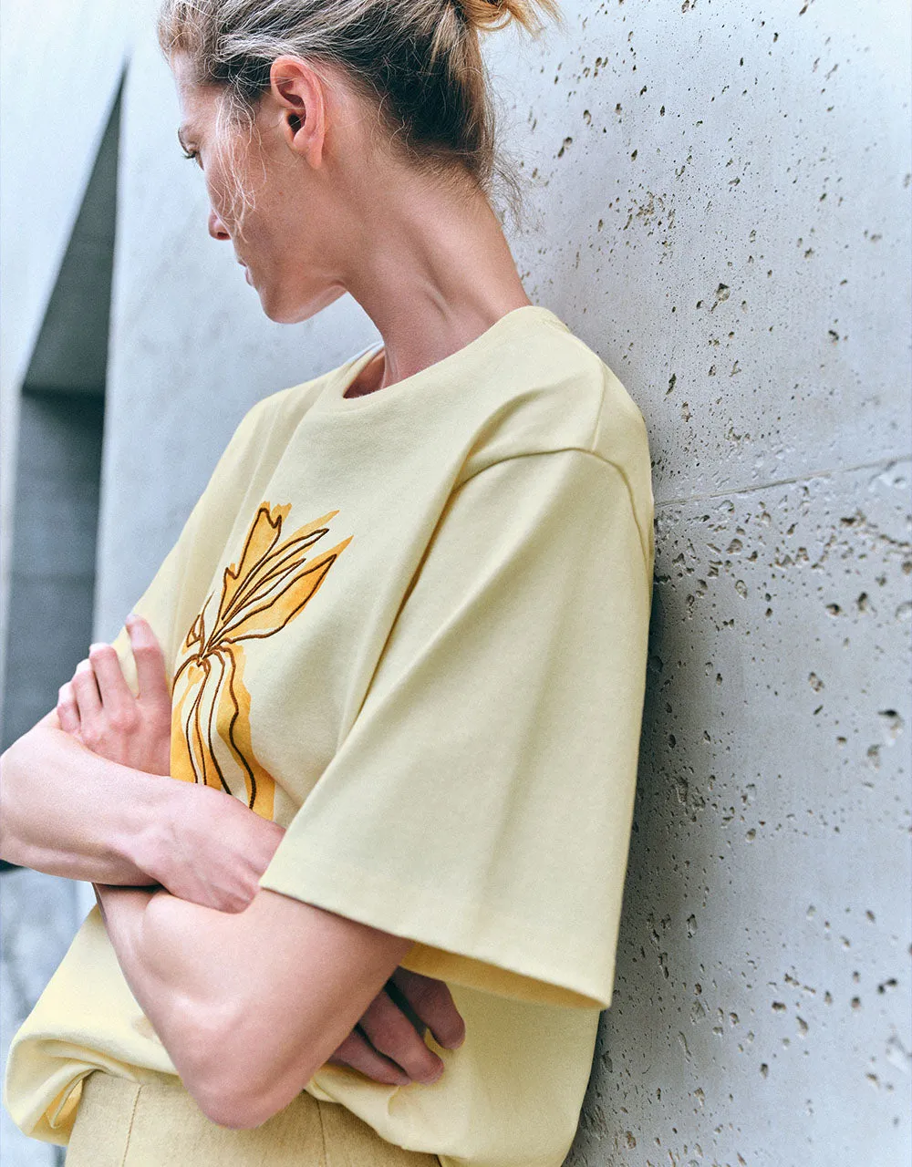 Printed Crew Neck Loose T-Shirt sold by Urban Revivo product image thumbnail 2