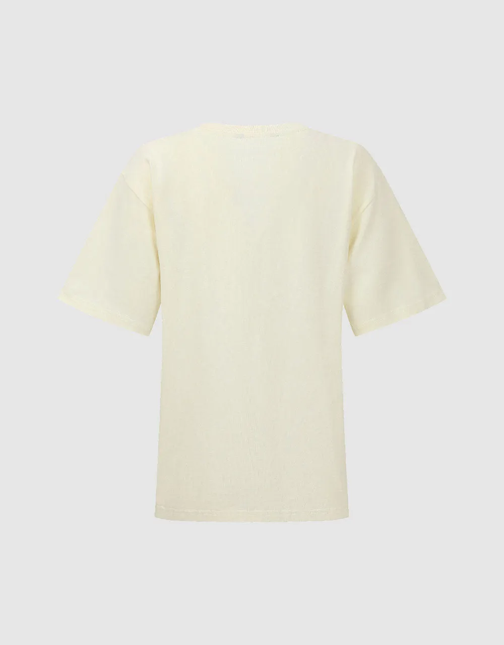 Printed Crew Neck Loose T-Shirt sold by Urban Revivo product image thumbnail 5