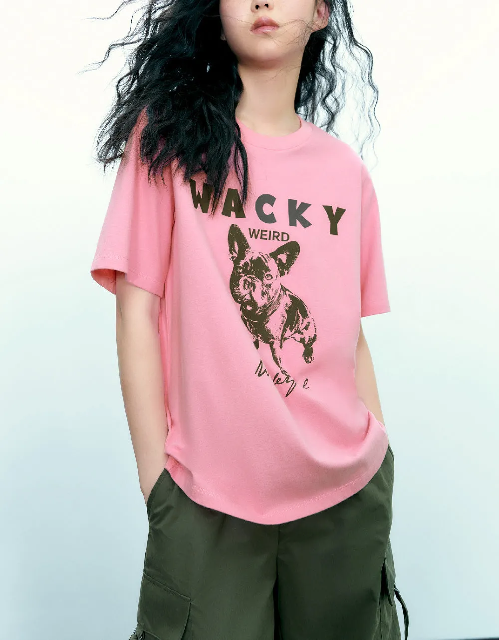 Printed Crew Neck Straight T-Shirt sold by Urban Revivo product image thumbnail 2