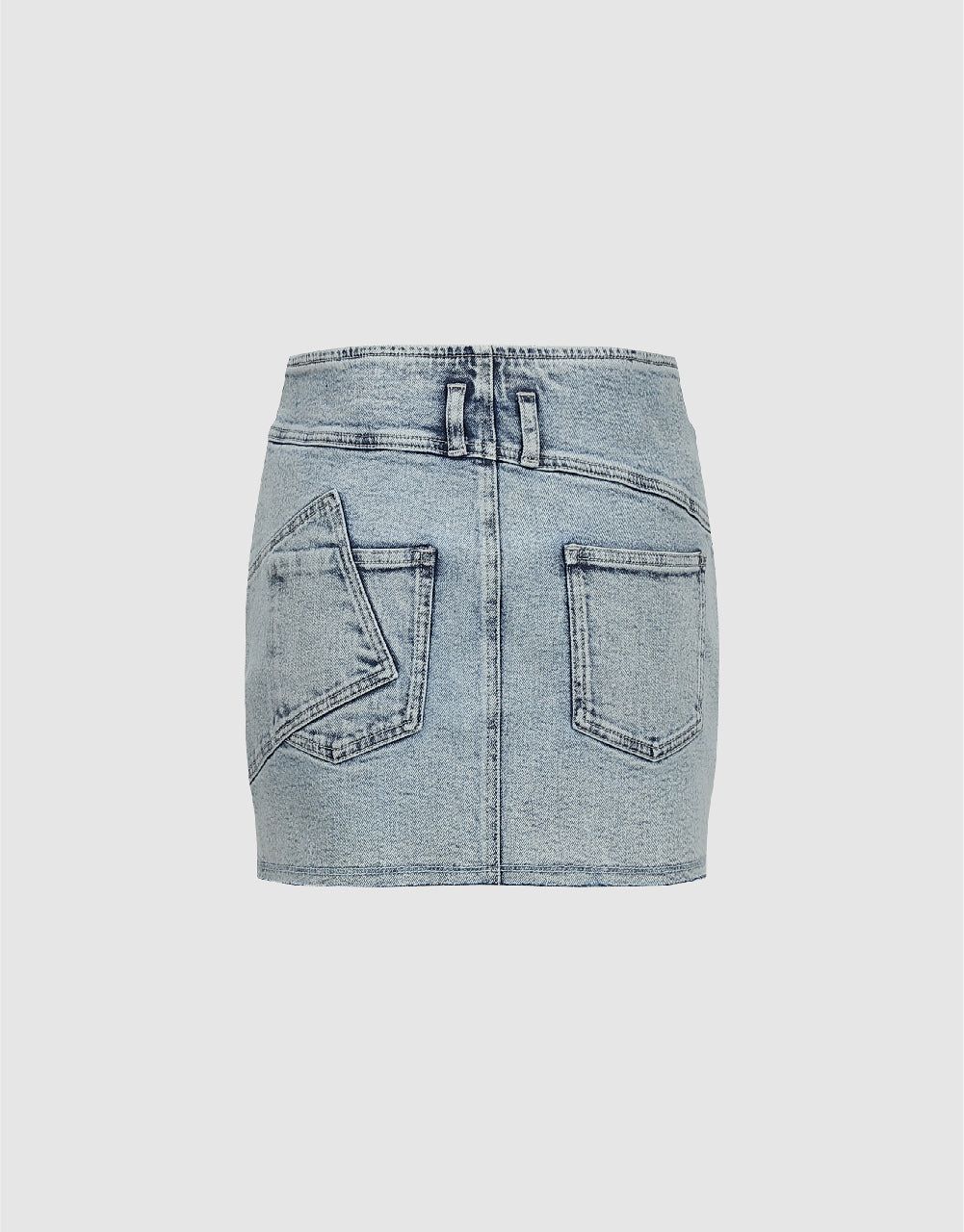 Mini Straight Denim Skirt sold by Urban Revivo product image thumbnail 3