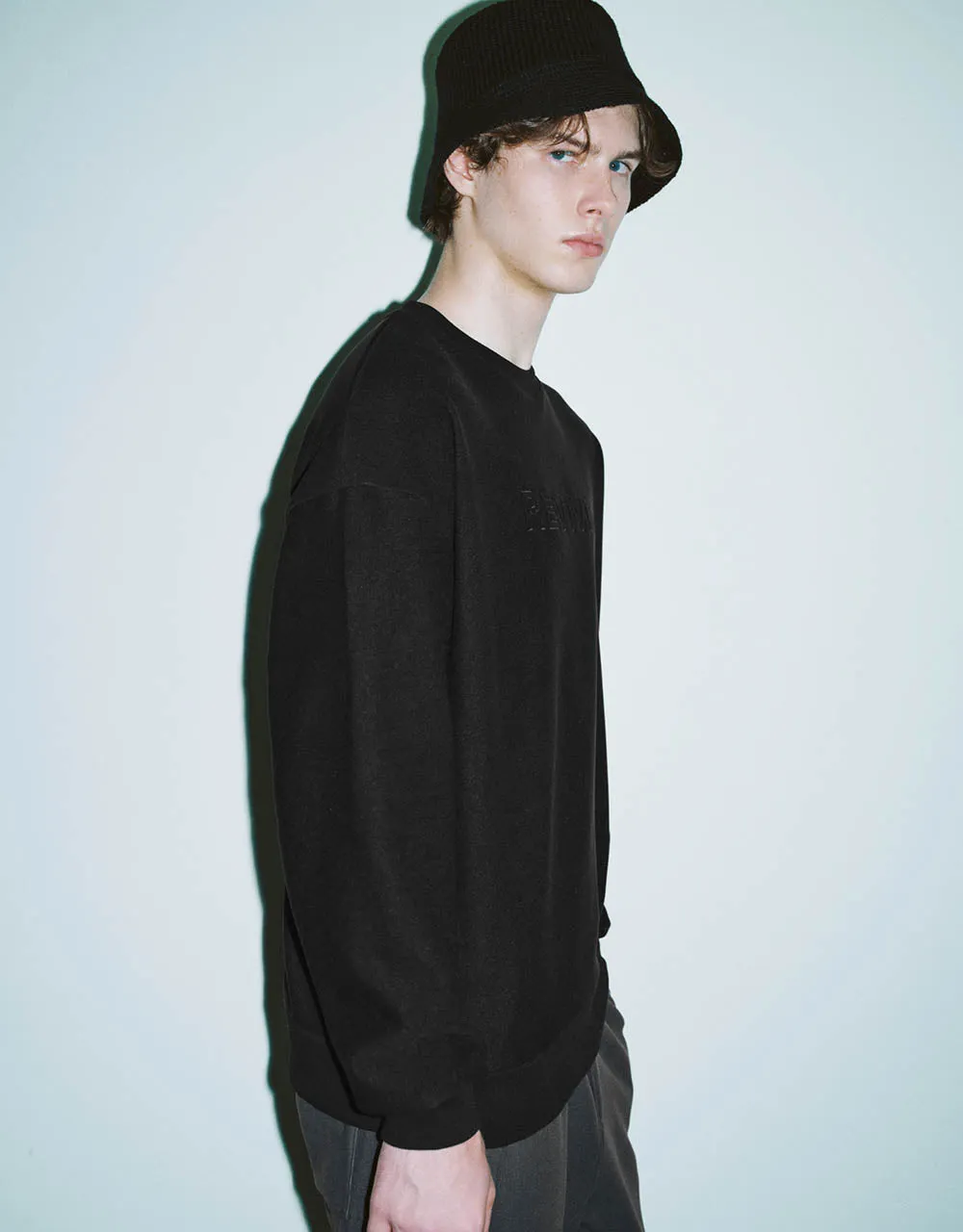 Letter Embossed Crew Neck Sweatshirt sold by Urban Revivo product image thumbnail 3