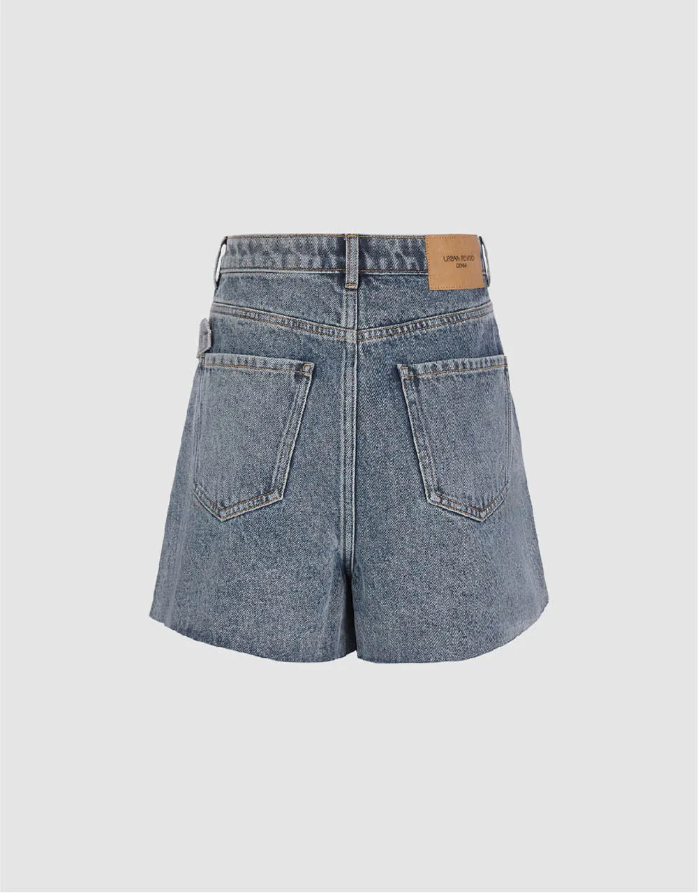 Pleated Mini Denim Skort sold by Urban Revivo product image thumbnail 3
