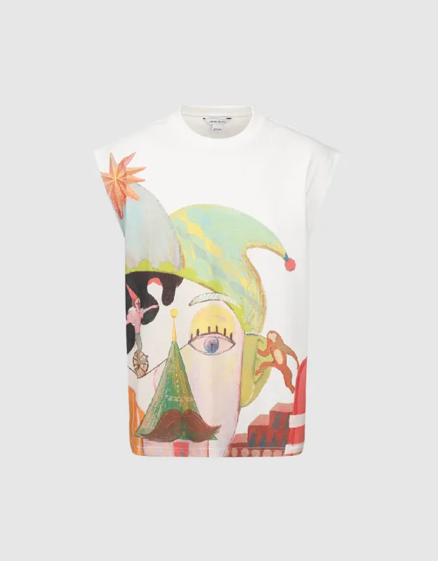 Crew Neck Loose Tank Top sold by Urban Revivo