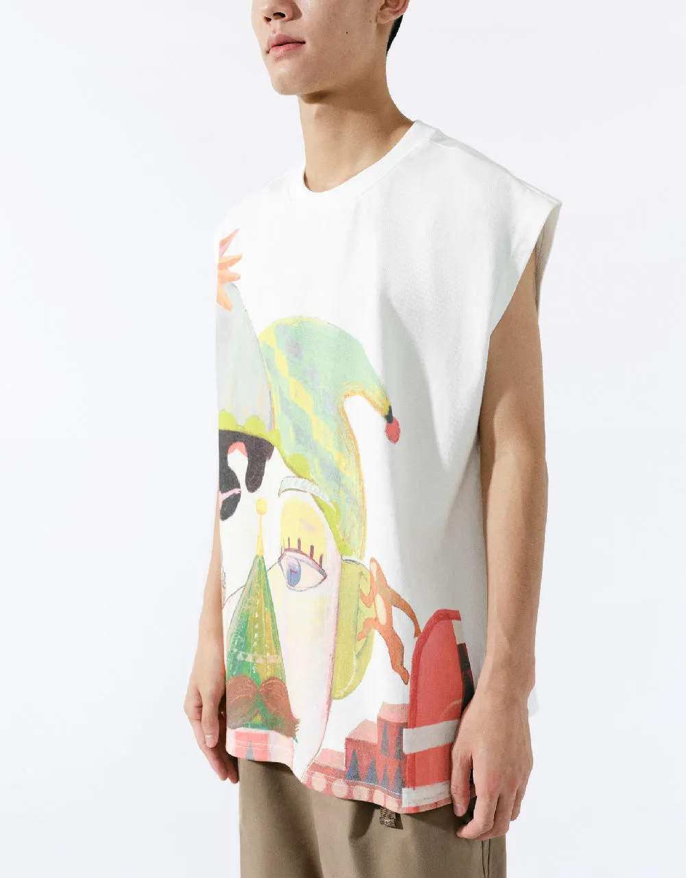 Crew Neck Loose Tank Top sold by Urban Revivo product image thumbnail 3