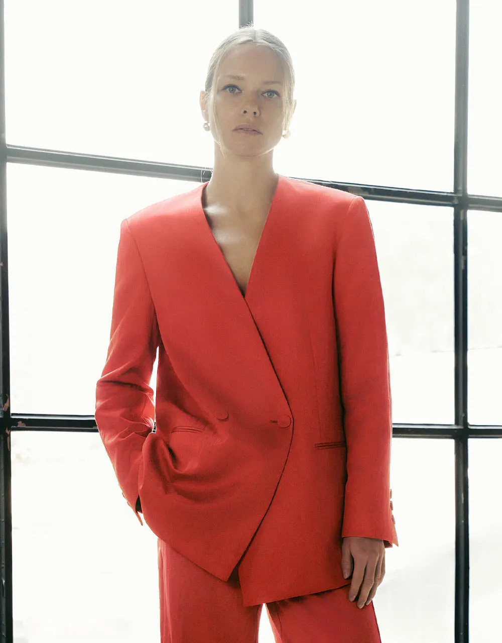 V-Neck Loose Blazer sold by Urban Revivo