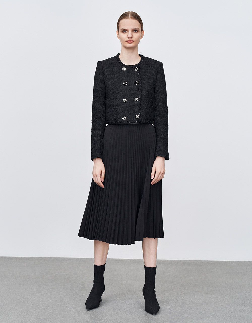 Double Breasted Tweed Jacket sold by Urban Revivo product image thumbnail 4