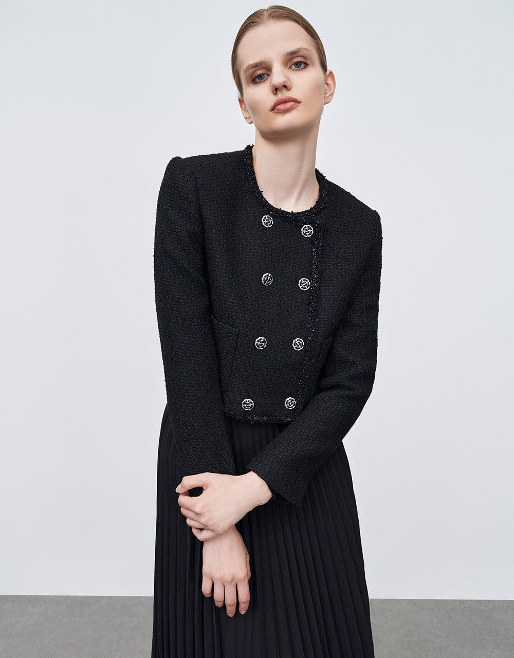 Double Breasted Tweed Jacket sold by Urban Revivo product image thumbnail 3