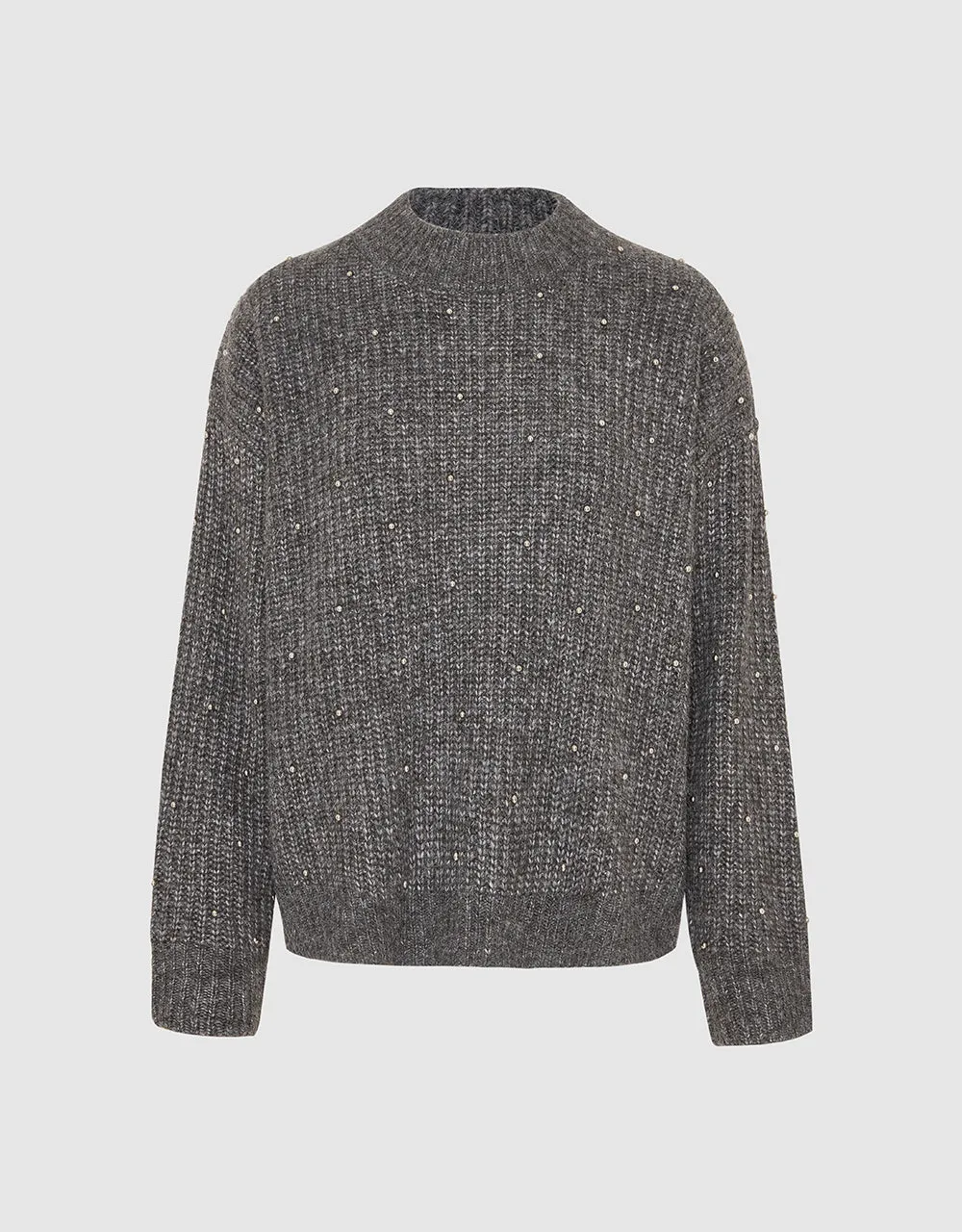 Rhinestones Décor Straight Sweater sold by Urban Revivo