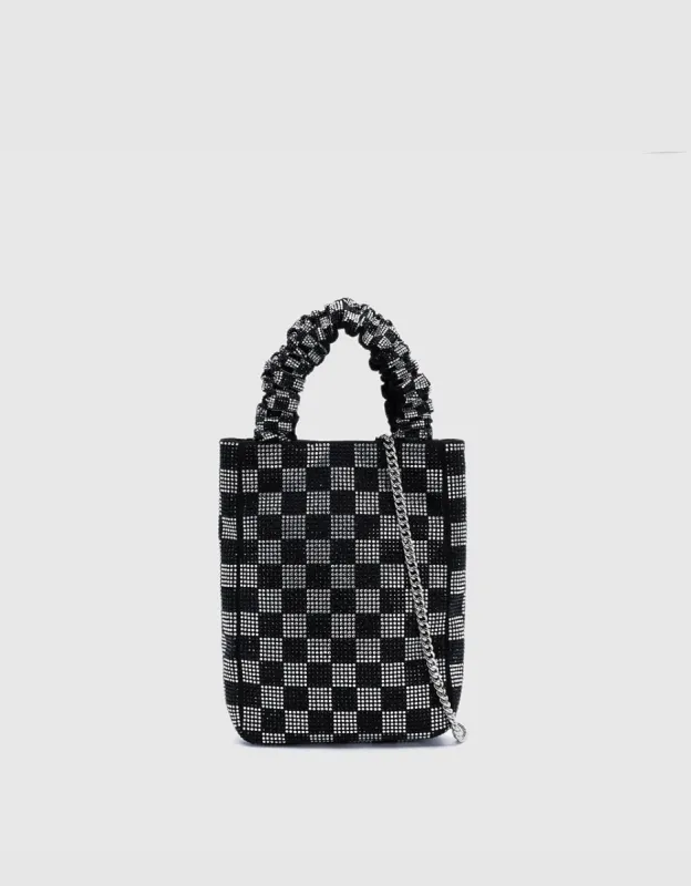 Checkered Rhinestone Bag sold by Urban Revivo