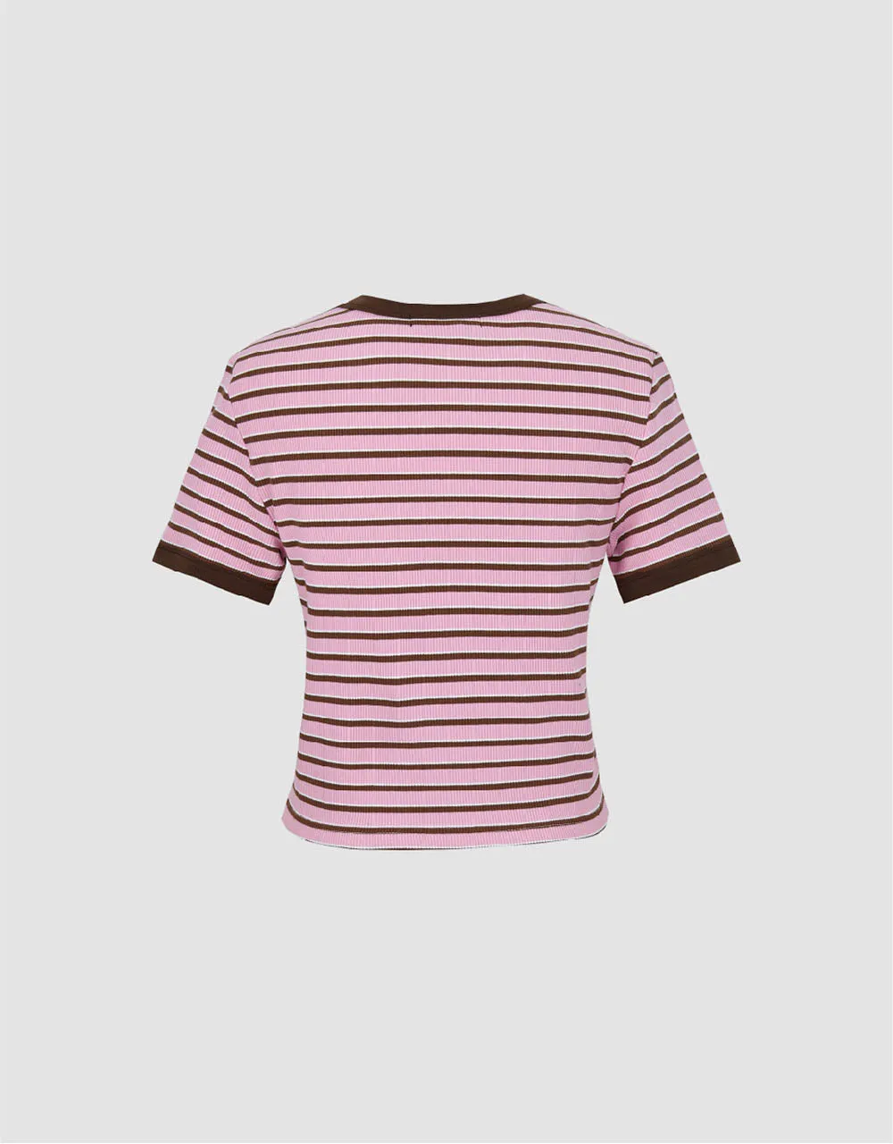 Striped Crew Neck Knitted T-Shirt sold by Urban Revivo product image thumbnail 5
