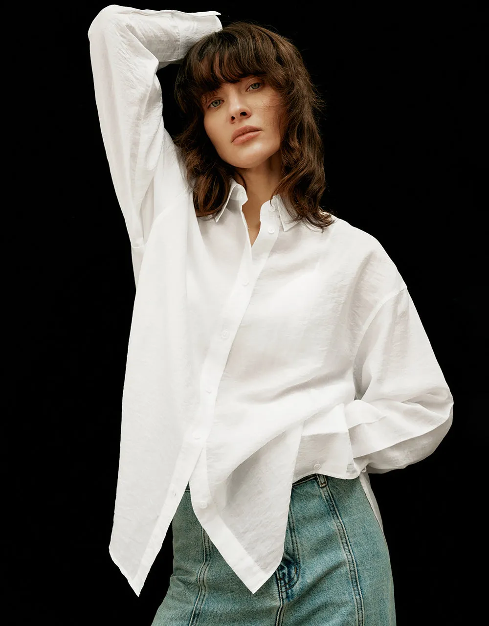 Button Up Straight Shirt sold by Urban Revivo