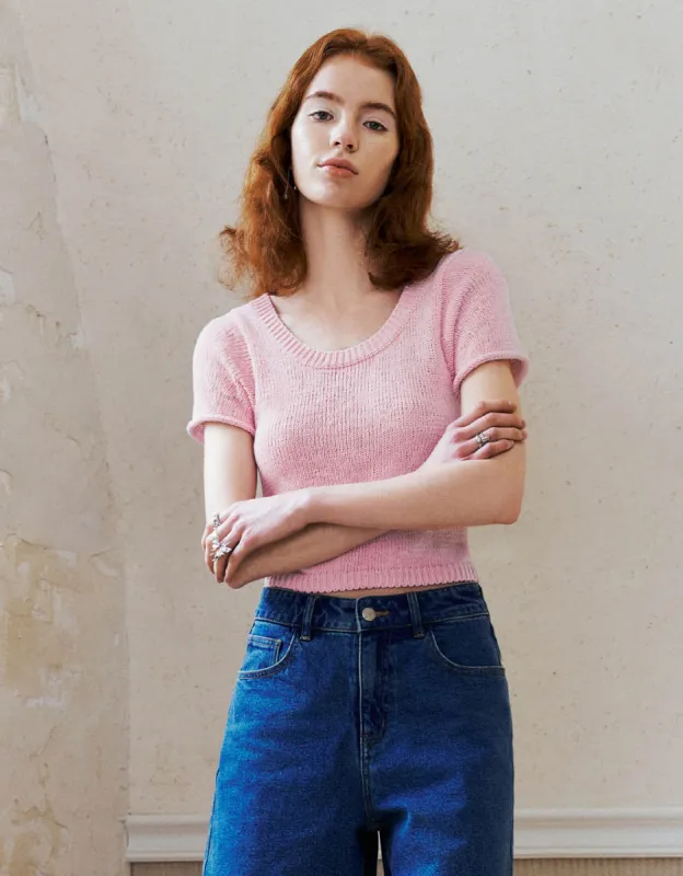 U Neck Knitted T-Shirt sold by Urban Revivo