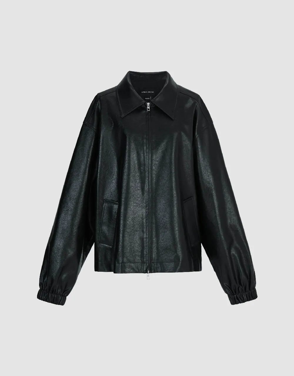 Zipper Front Vegan Leather Jacket sold by Urban Revivo product image thumbnail 2
