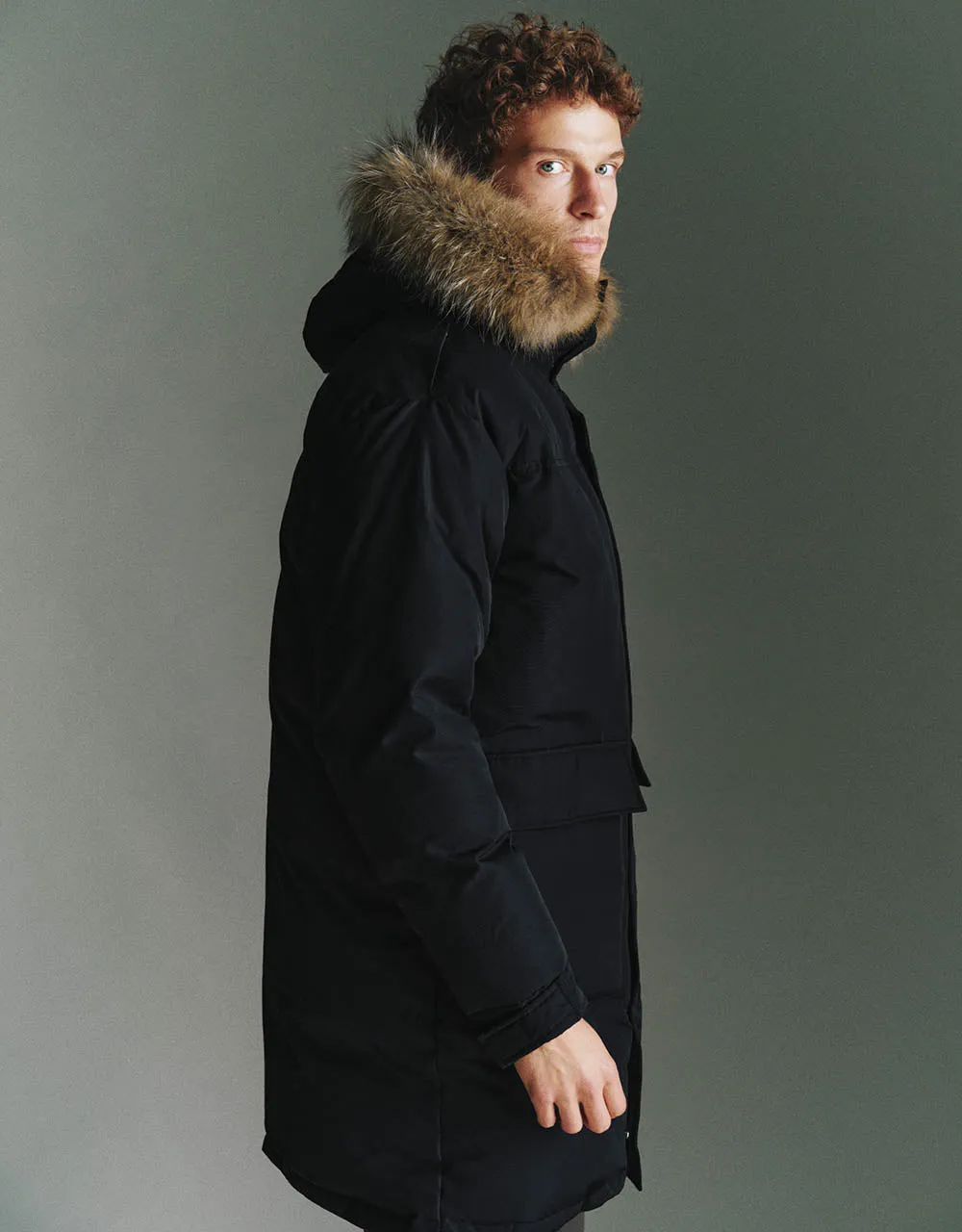 Straight Hooded Down Jacket sold by Urban Revivo product image thumbnail 2