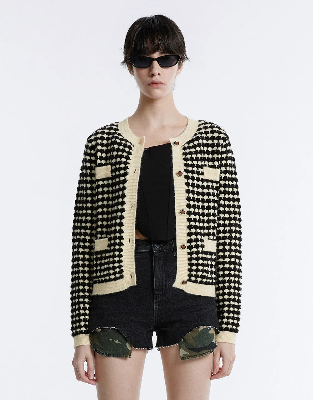 Checkered Cardigan sold by Urban Revivo