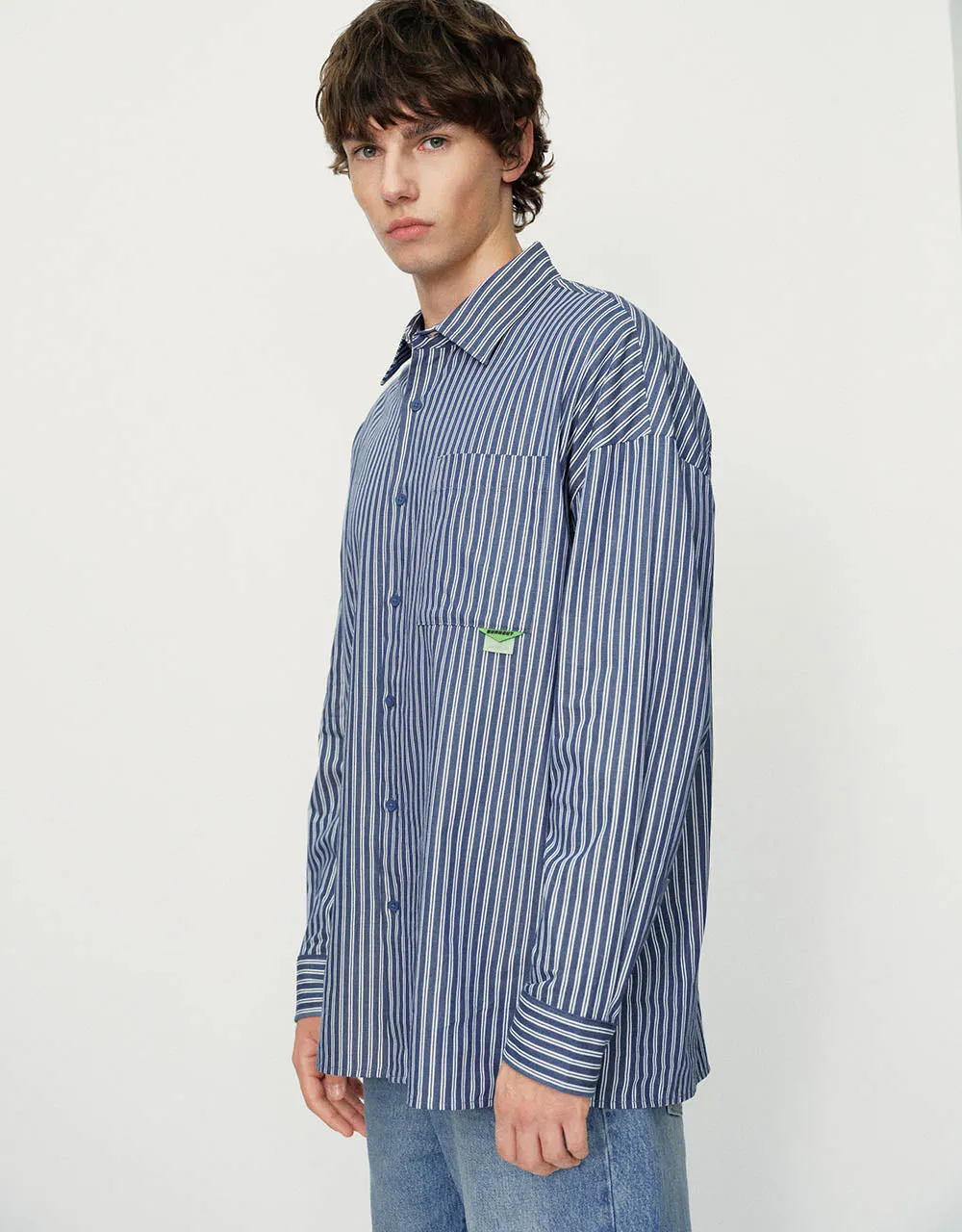 Striped Oversized Shirt sold by Urban Revivo product image thumbnail 3