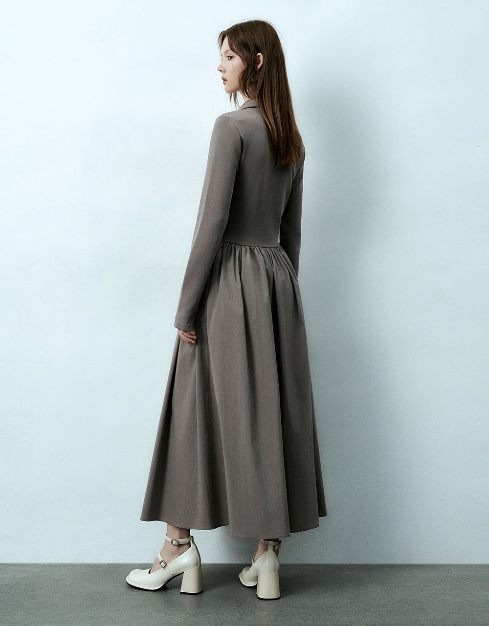 Lapel Knitted Skater Dress sold by Urban Revivo product image thumbnail 4