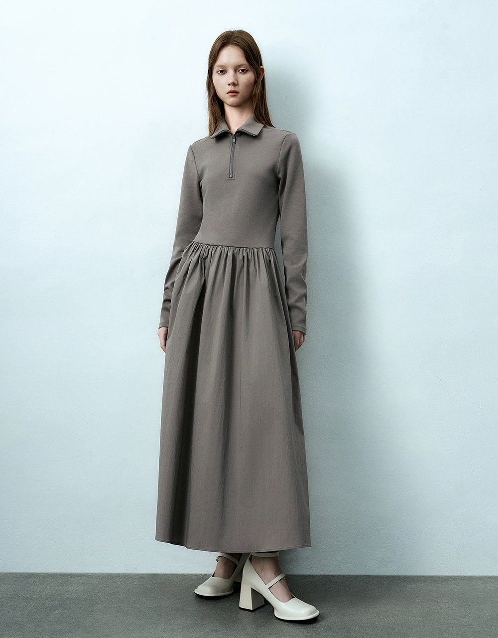 Lapel Knitted Skater Dress sold by Urban Revivo