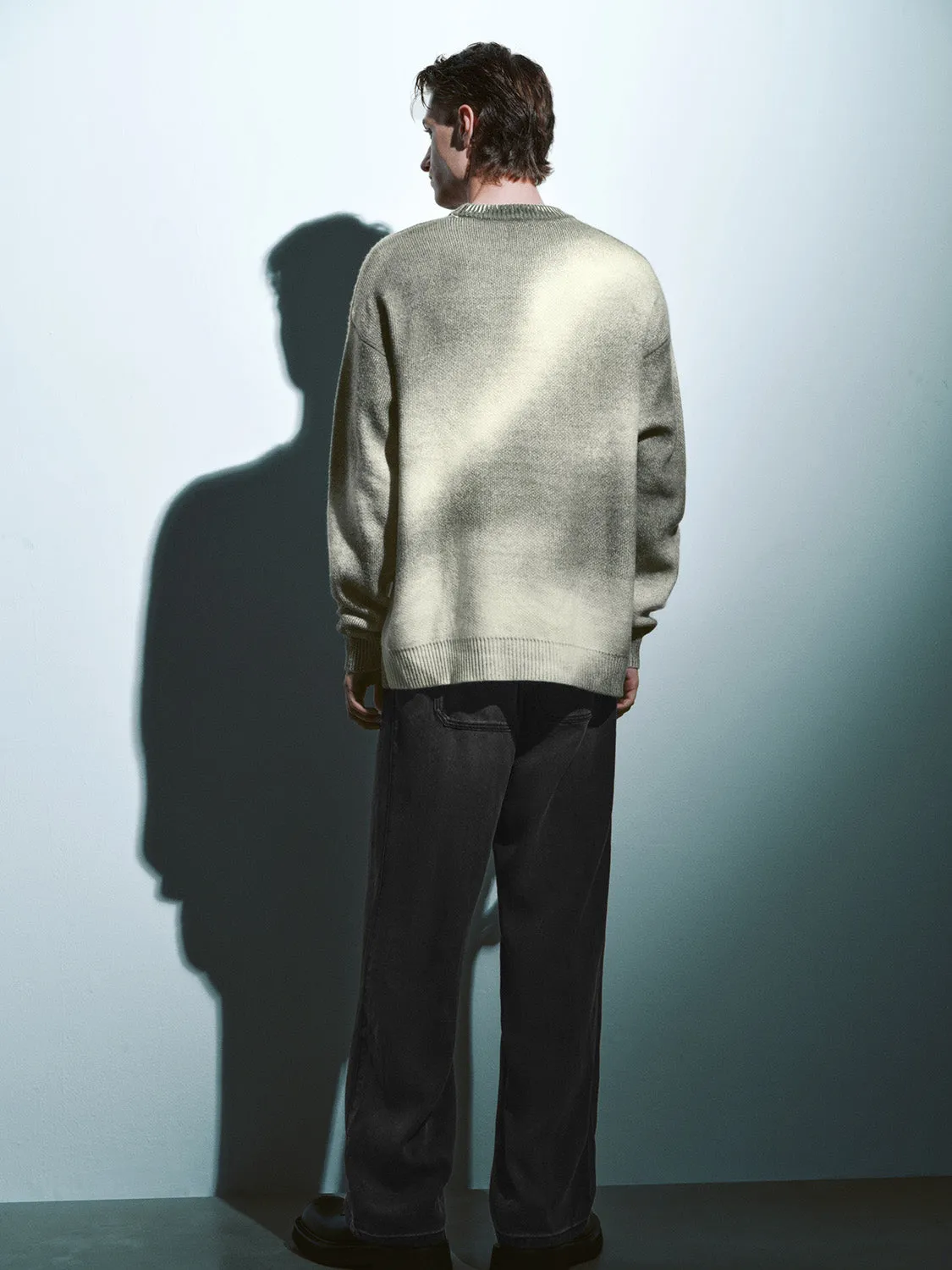 Printed Crew Neck Loose Knitted T-Shirt sold by Urban Revivo product image thumbnail 4